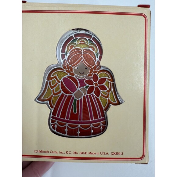 VINTAGE HALLMARK 1978 TIFFANY CLASSICS ACRYLIC ANGEL ORNAMENT New In Box - Picture 2 of 6